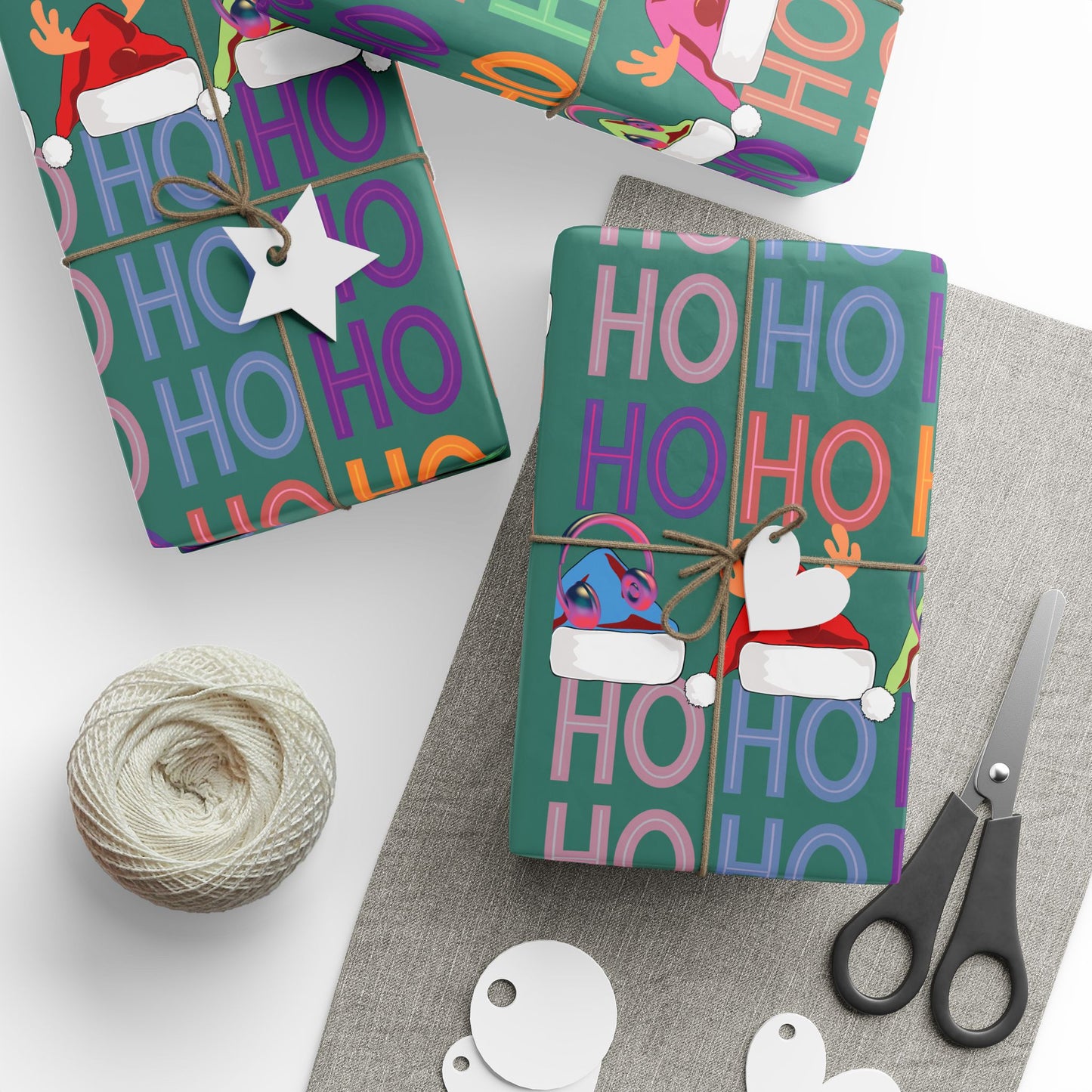 Hohoho Santa hat Wrapping Papers