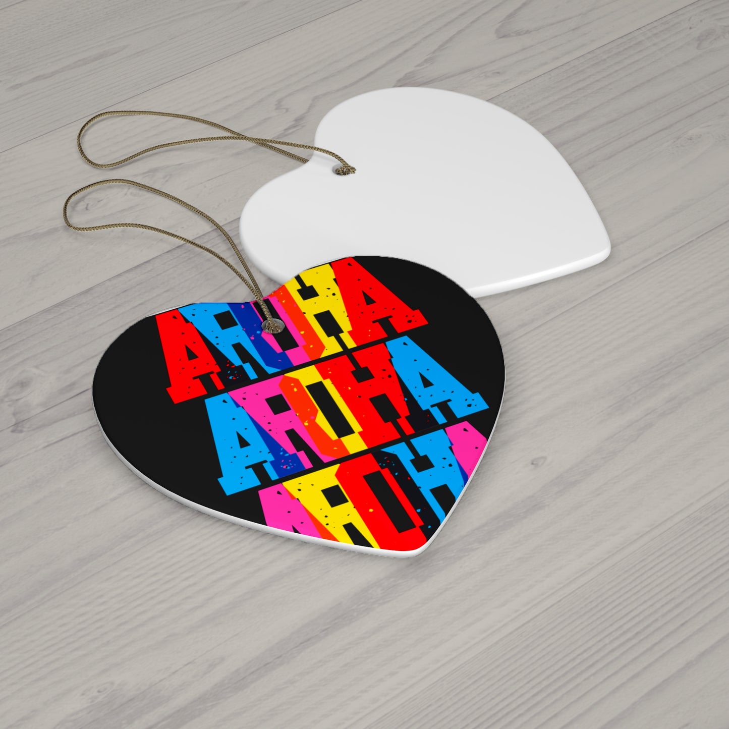 Ceramic Ornament, 2 Shapes ‘Aroha’ meaning Love