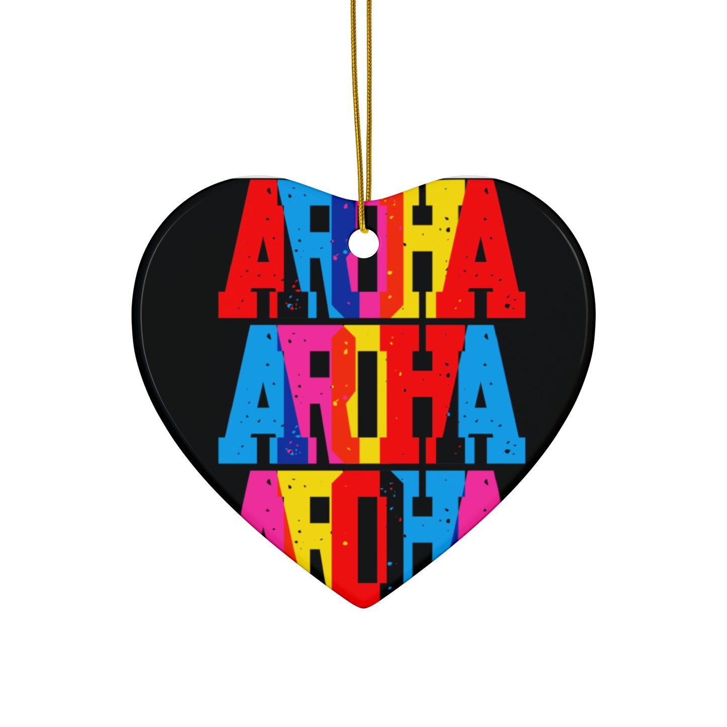 Ceramic Ornament, 2 Shapes ‘Aroha’ meaning Love