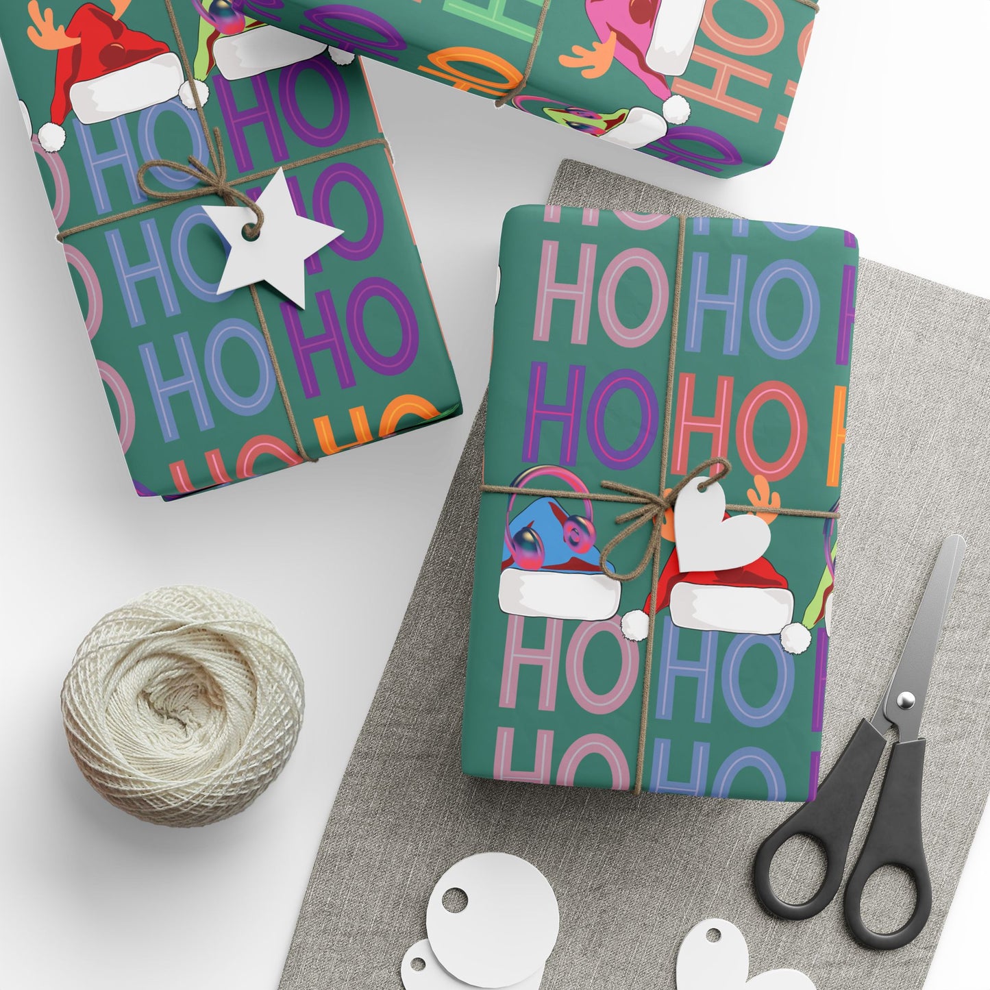 Hohoho Santa hat Wrapping Papers