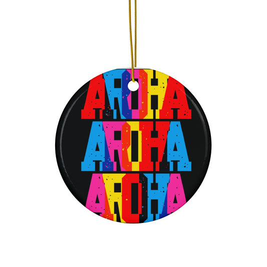 Ceramic Ornament, 2 Shapes ‘Aroha’ meaning Love