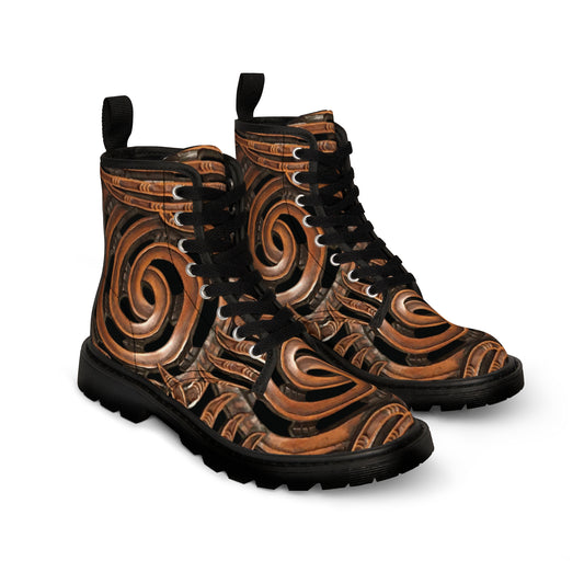 Canvas Boots - Customised Maori Design - New Zealand Artist